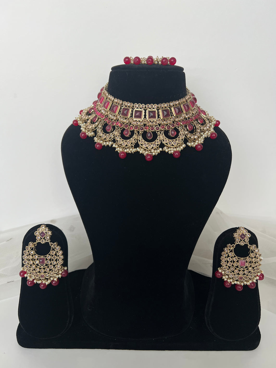 Maroon bridal set