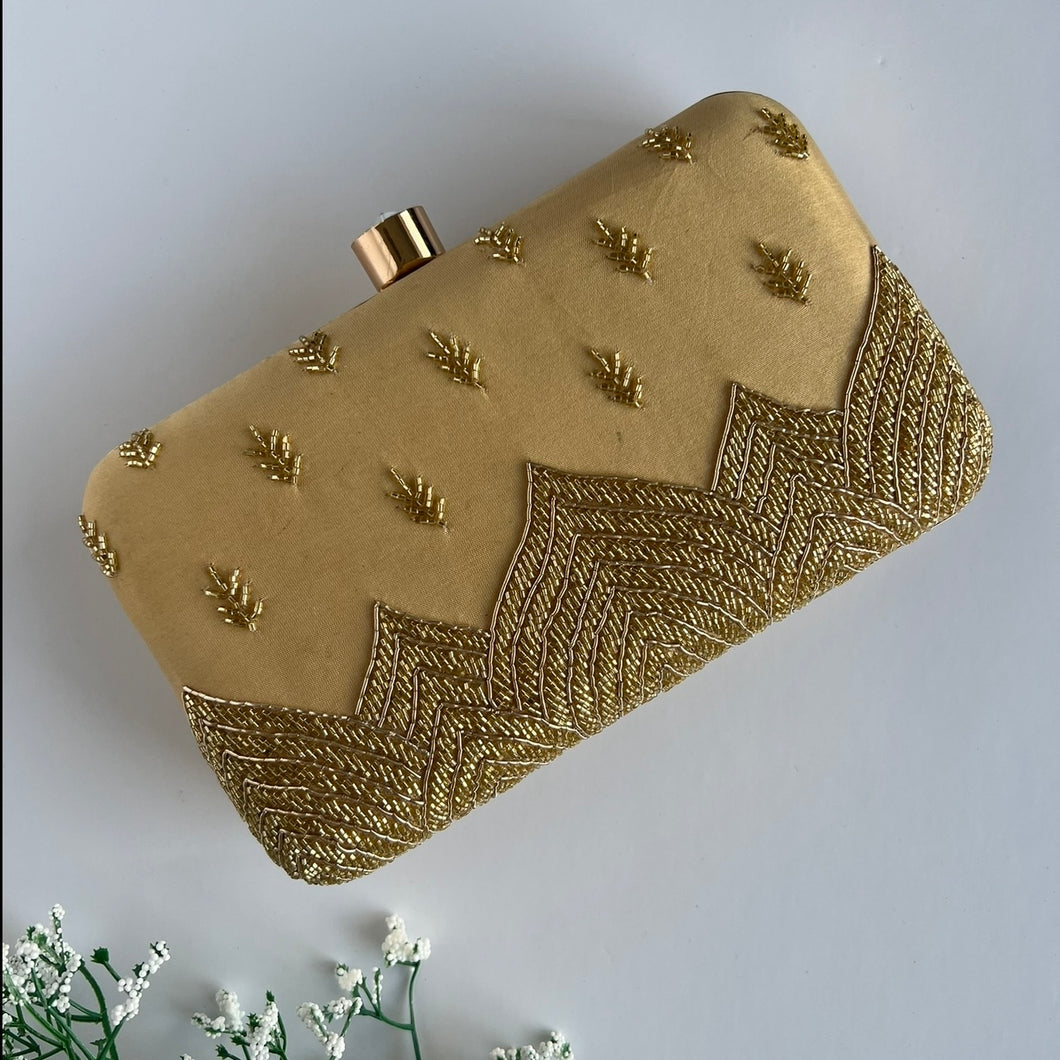 Square Clutch Gold