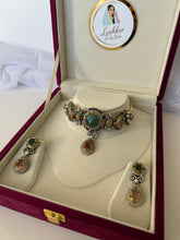 Load image into Gallery viewer, Diya Sabyasachi Stone Choker (Sage)
