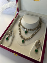 Load image into Gallery viewer, Layered Uncut Kundan Set (3 Colours)

