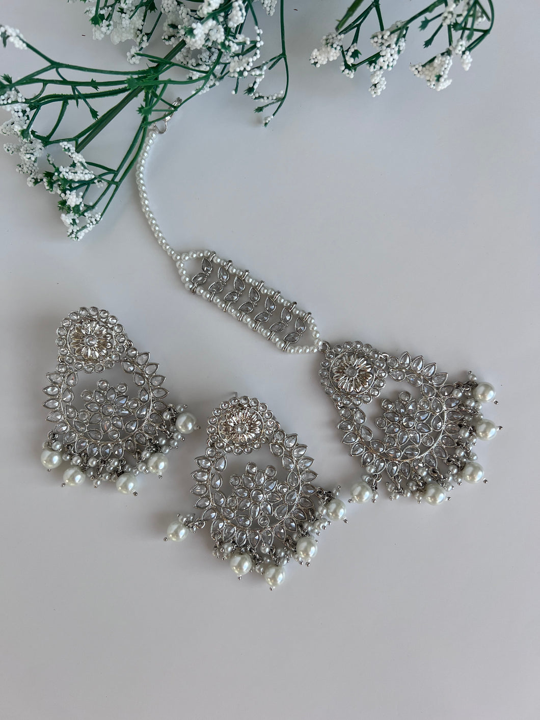 Kiran Silver Earrings Set