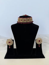Load image into Gallery viewer, Maroon Choker Set
