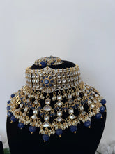 Load image into Gallery viewer, Navy Kundan Set
