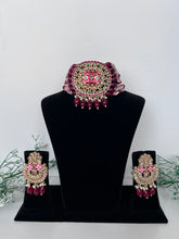 Load image into Gallery viewer, Maroon Meenakari choker
