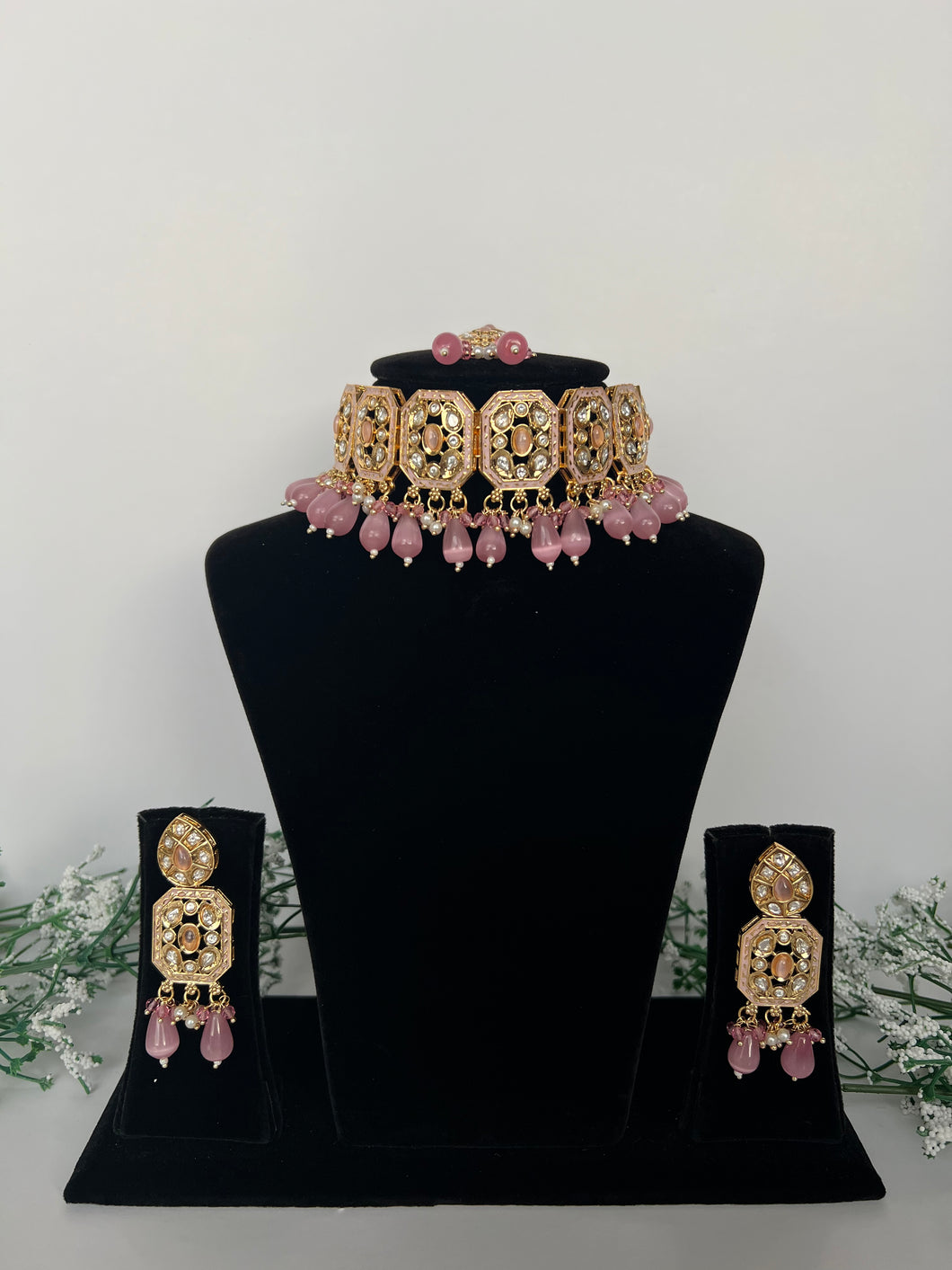 Pink Meenakari Choker