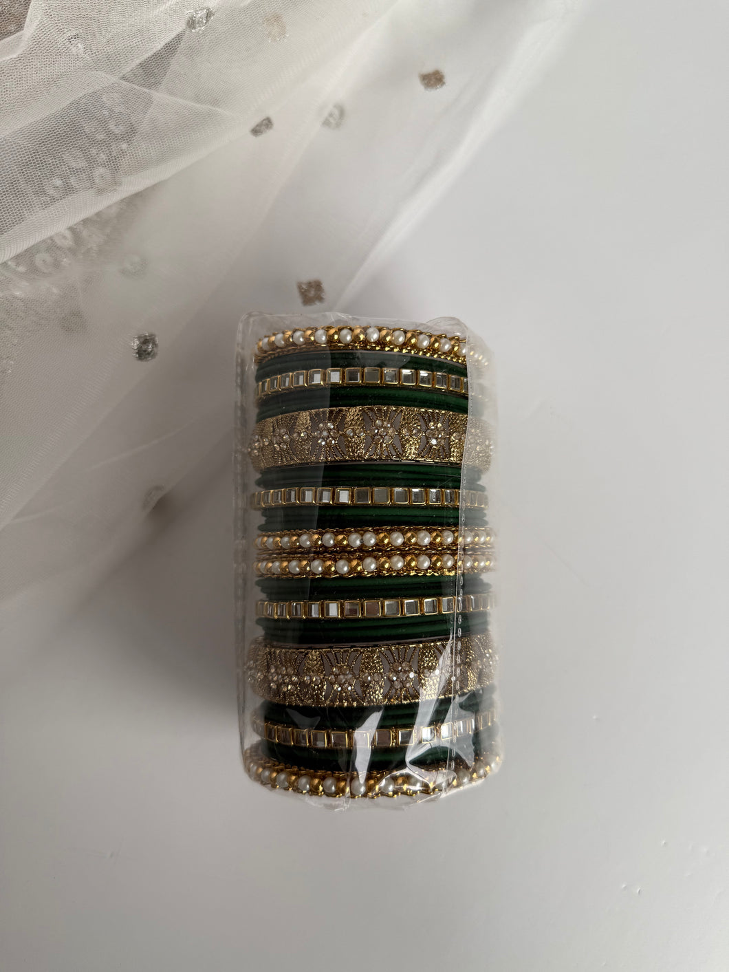 Dark Green Bangle Set
