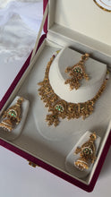 Load image into Gallery viewer, Emerald Antique Jhumka Set
