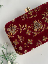 Load image into Gallery viewer, Deep Maroon Clutch
