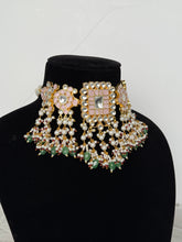 Load image into Gallery viewer, Sukh Kundan Set (Sage)
