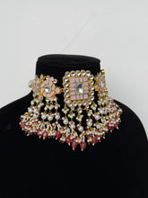 Load image into Gallery viewer, Sukh Kundan Set (pink)
