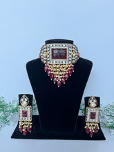 Load image into Gallery viewer, Amarpali Maroon Choker Set
