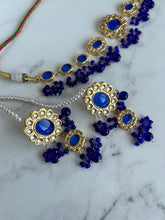 Load image into Gallery viewer, Irheem Kundan Set Blue
