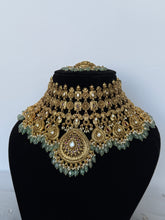 Load image into Gallery viewer, Sage Antique Gold Bridal Set
