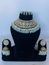 Load image into Gallery viewer, Finest Kundan Set (blue)
