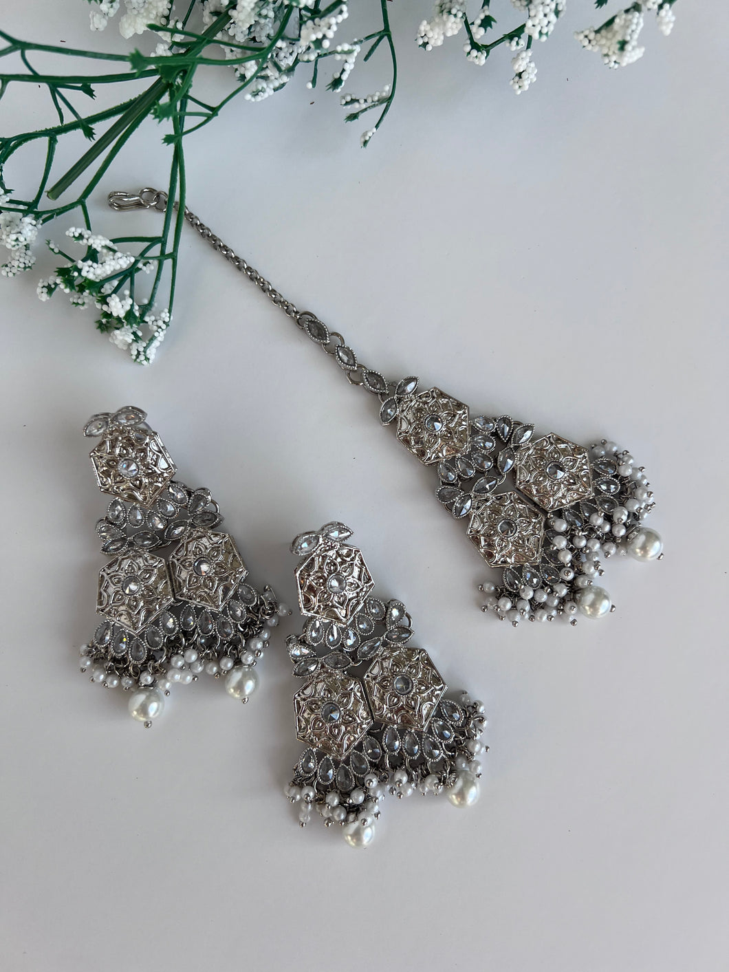 Elisa Silver Earring Set