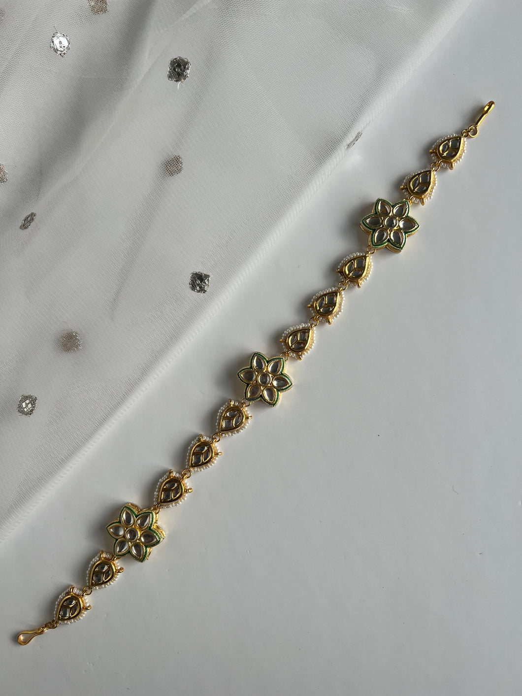 Floral headband kundan