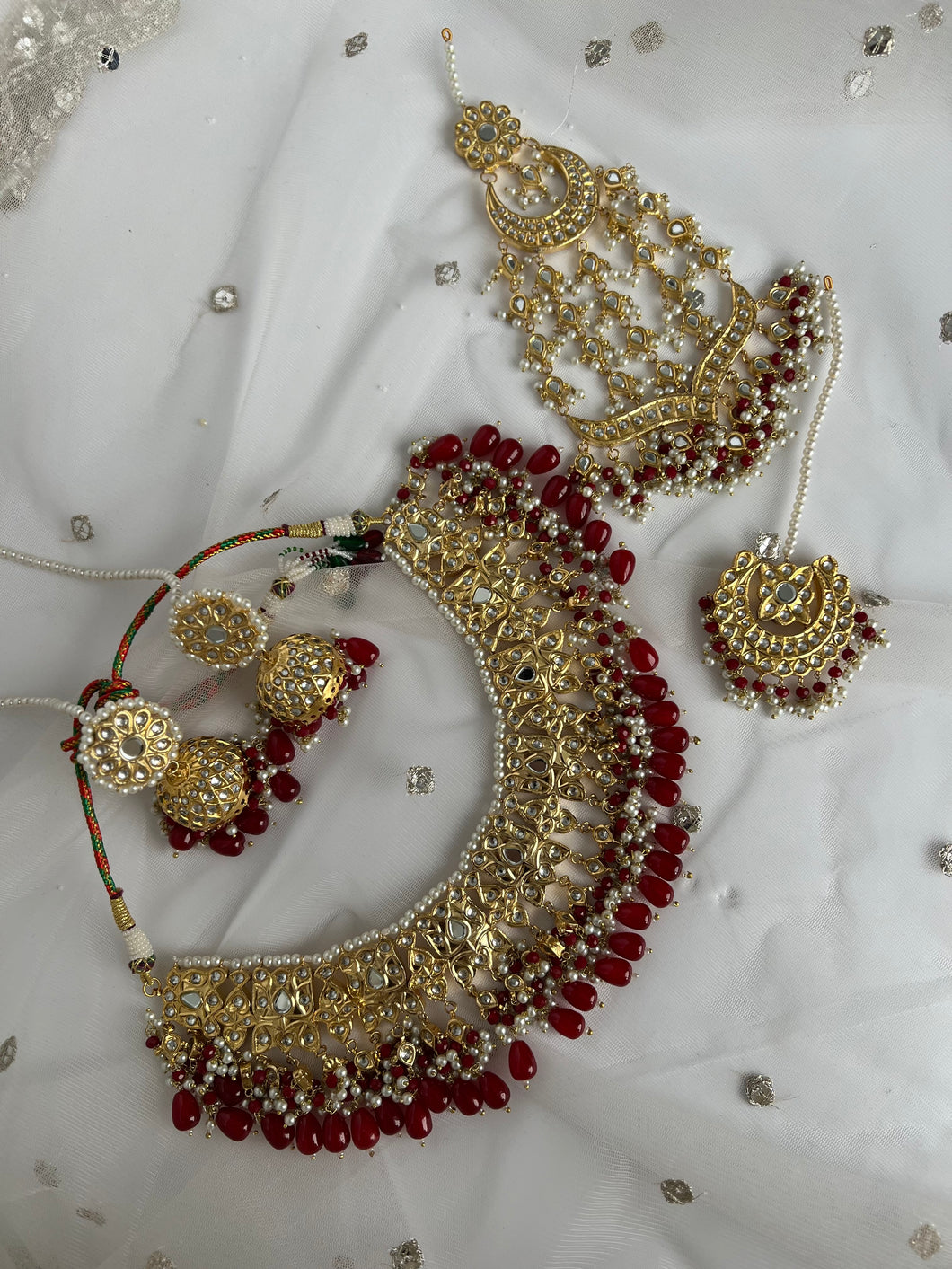 Palavi Kundan Set (maroon)