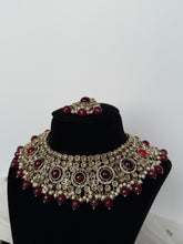 Load image into Gallery viewer, Maroon Necklace Set
