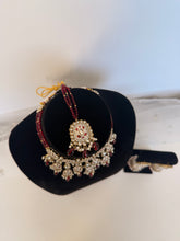 Load image into Gallery viewer, Maroon Meenakari Set
