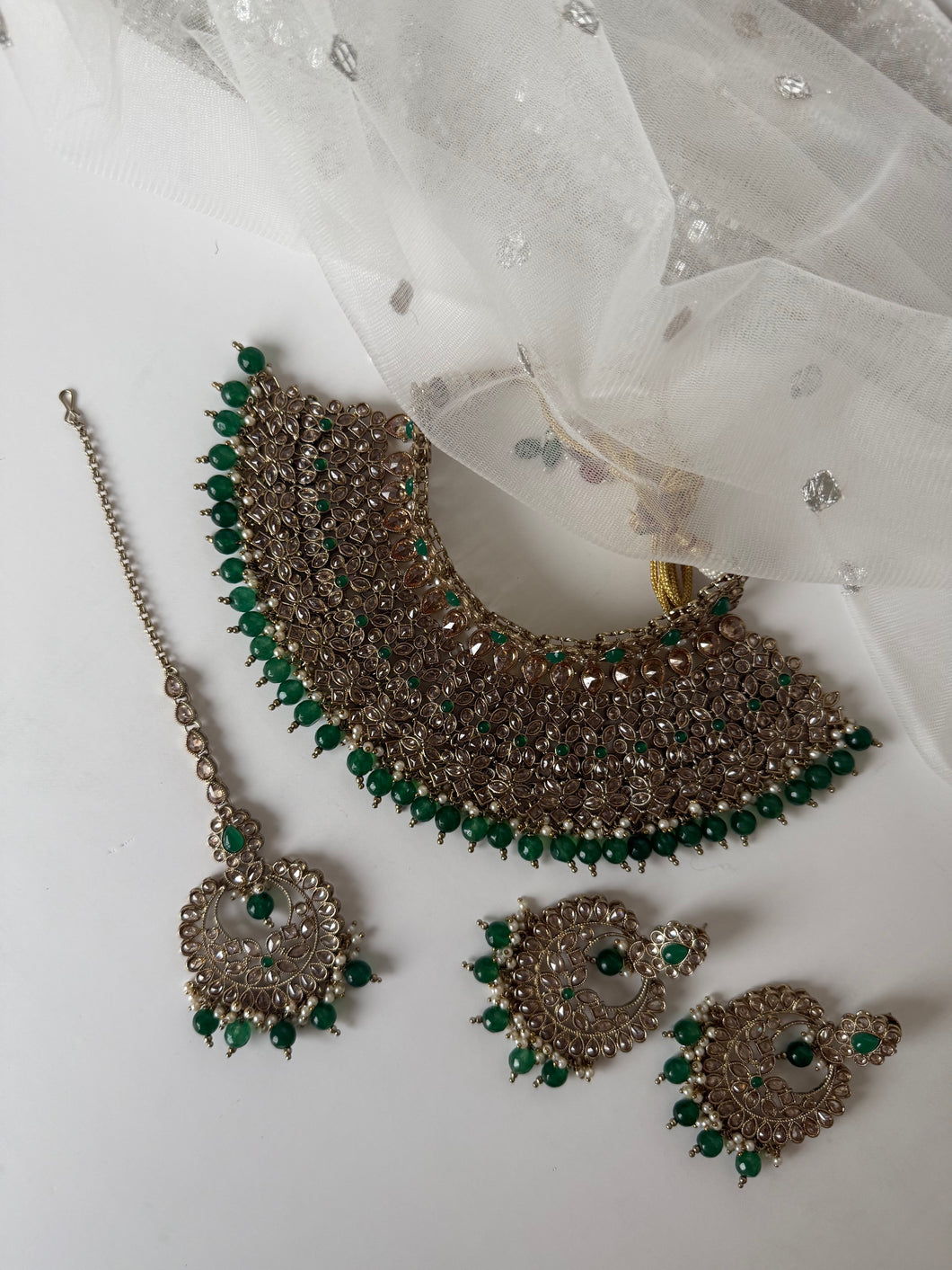 Green Bridal Set