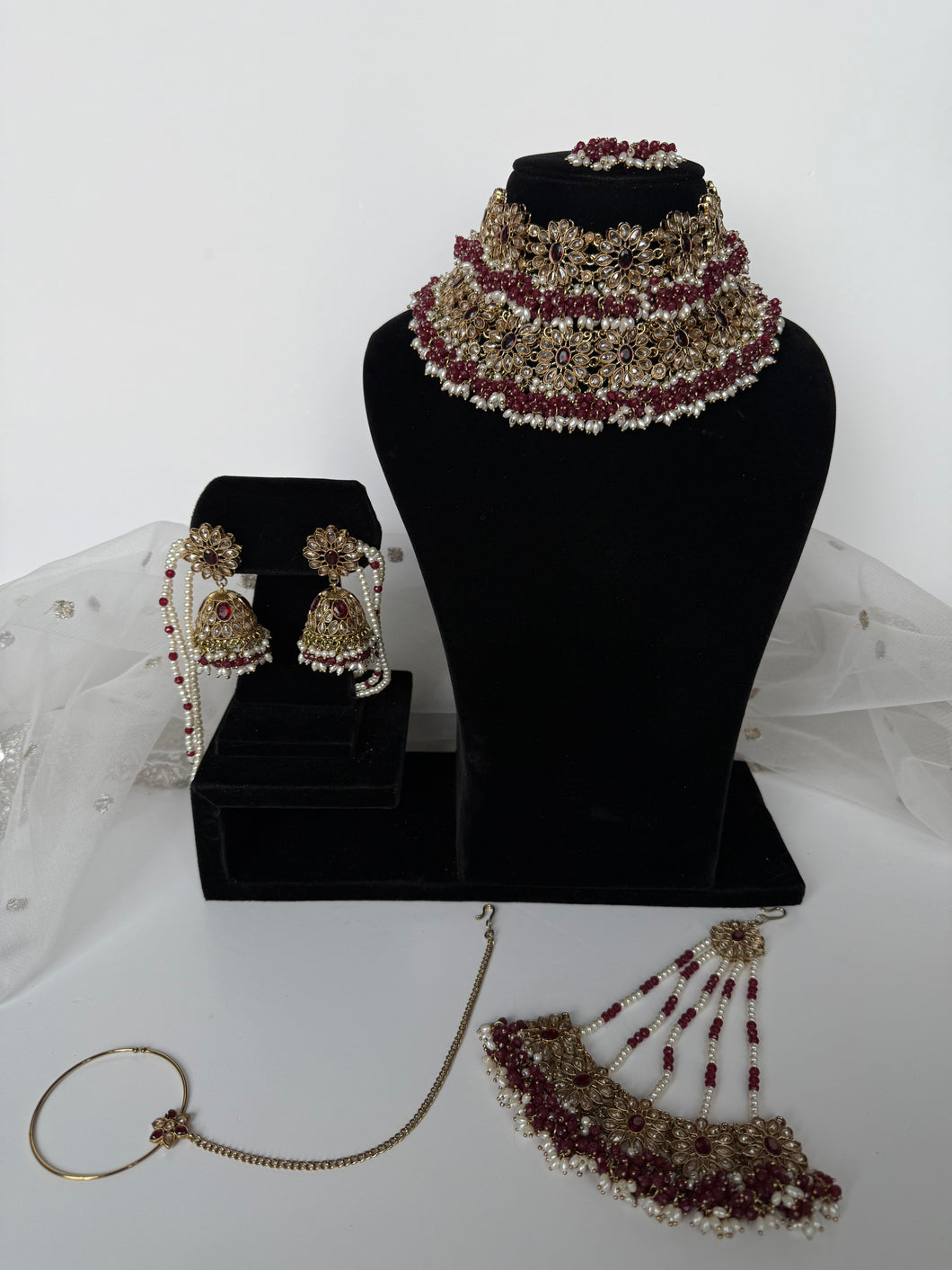 Rabia Bridal Set (maroon)