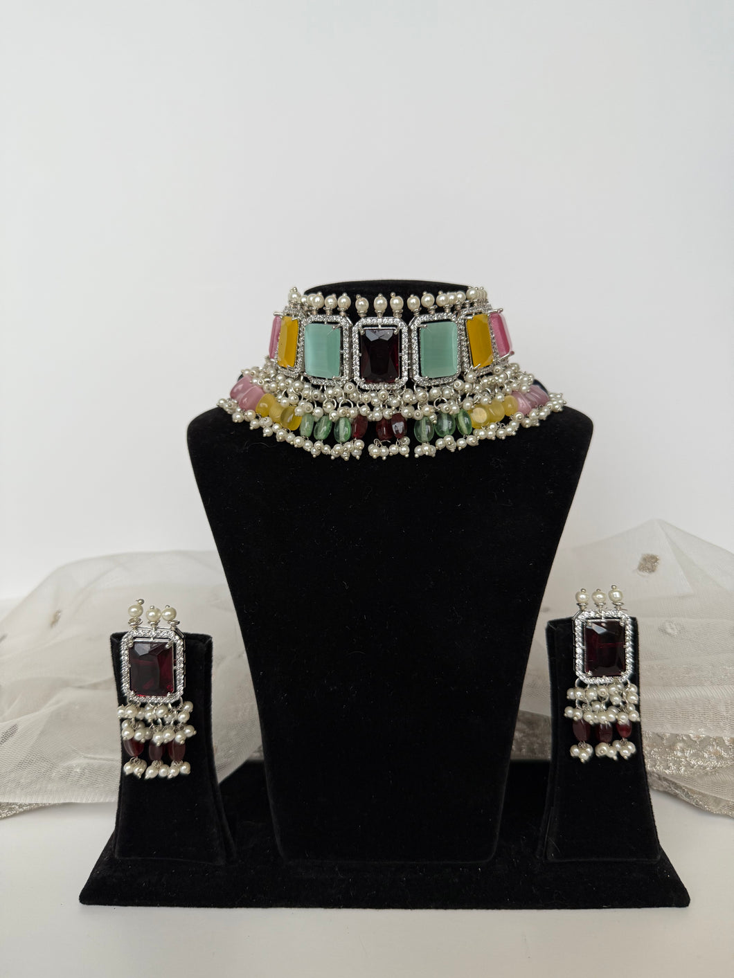Multi Silver Choker