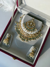 Load image into Gallery viewer, Sage Green Kundan Set
