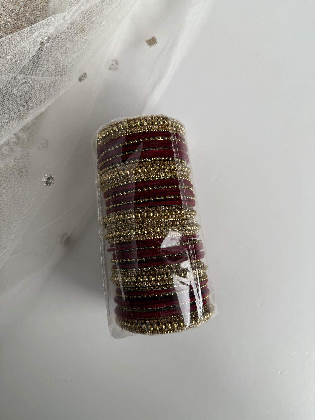 Maroon Antique Bangles