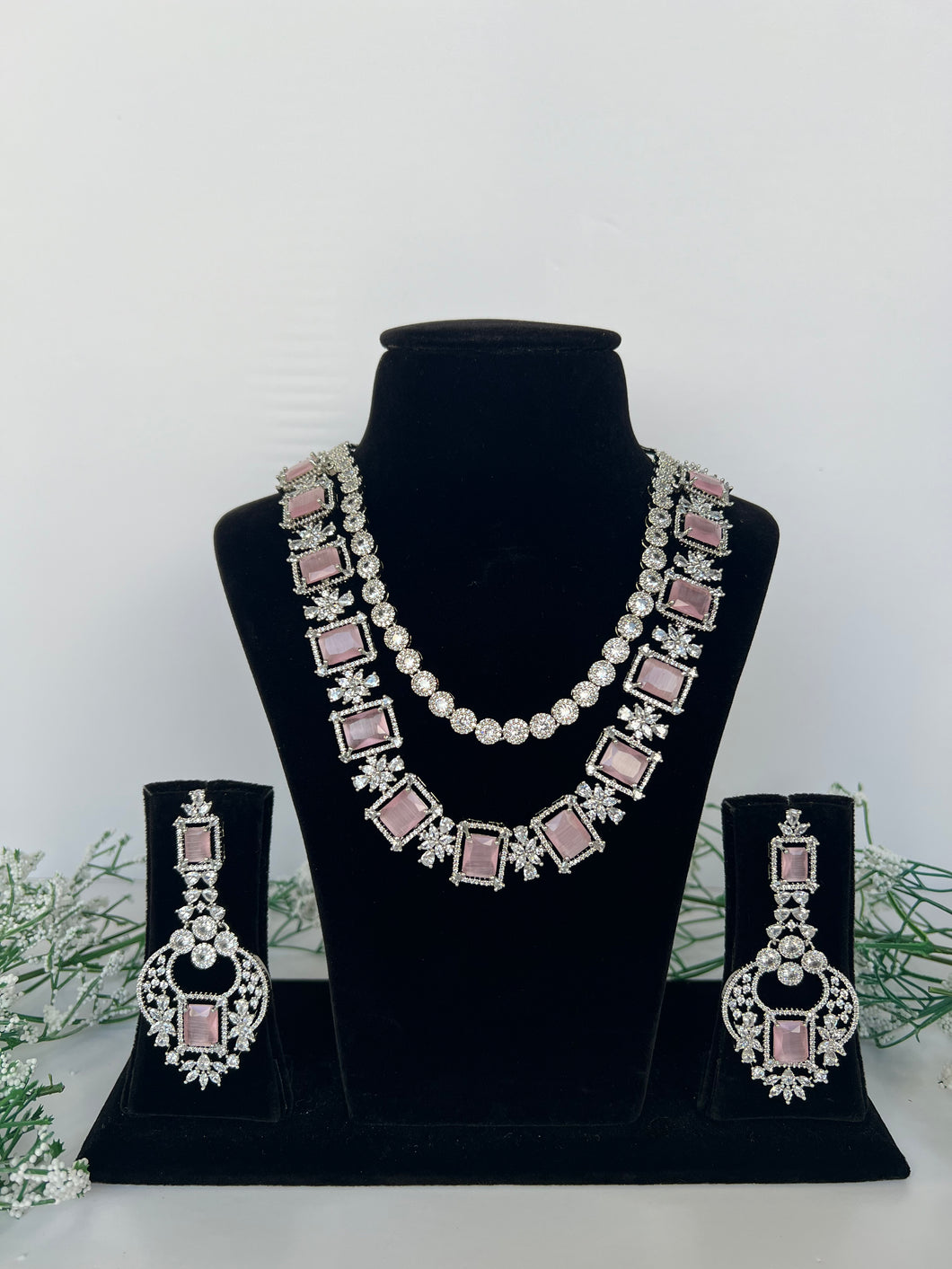 Pink Layered Diamond Set