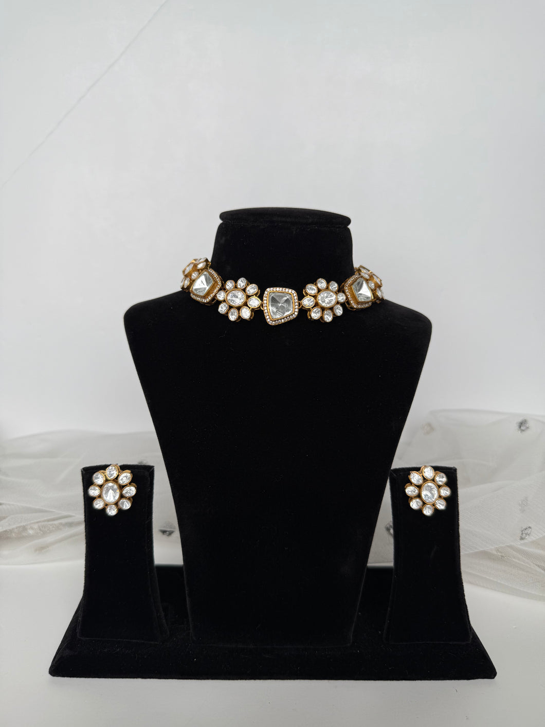 Tiyani Kundan Floral Set