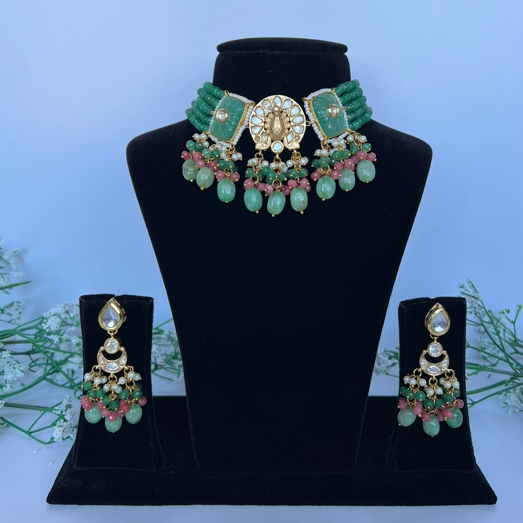 Moorni Mint Tiyani Kundan Set