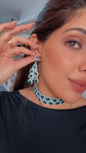 Load image into Gallery viewer, Emerald Silver Diamond Set
