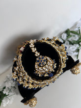 Load image into Gallery viewer, Navy Kundan Set
