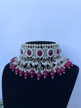 Load image into Gallery viewer, Silver and Ruby Choker
