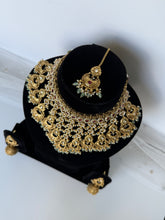 Load image into Gallery viewer, Sage Kundan Antique Bridal Set
