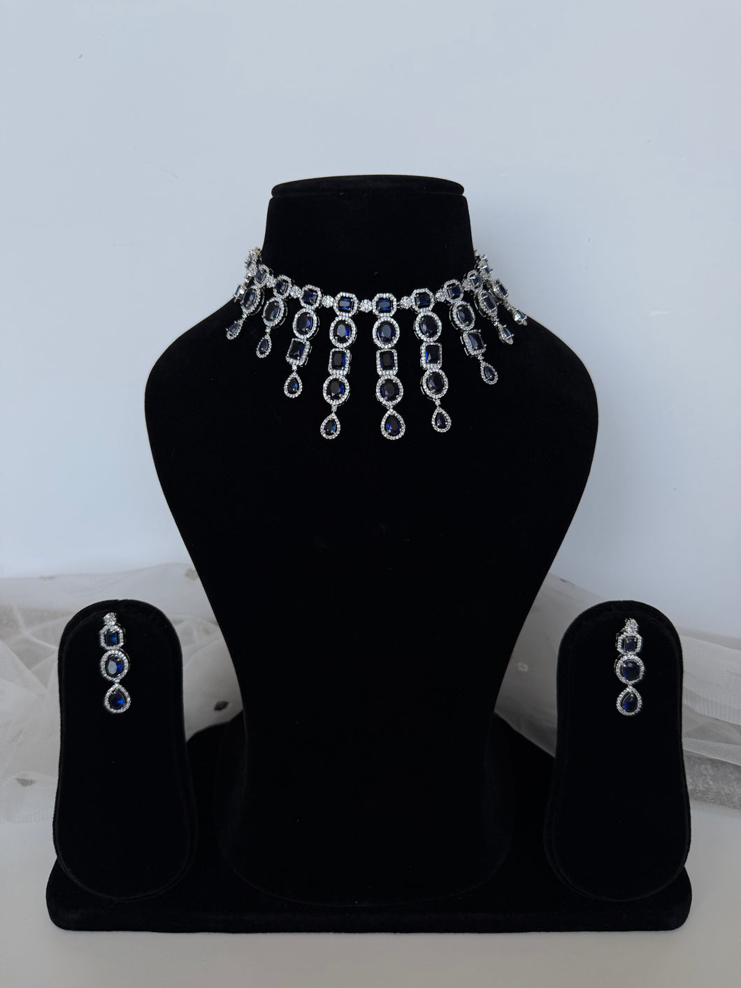 Sapphire Blue Diamond Set