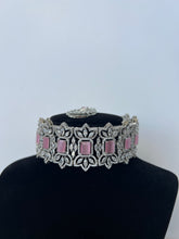 Load image into Gallery viewer, Pink Diamond Choker Set
