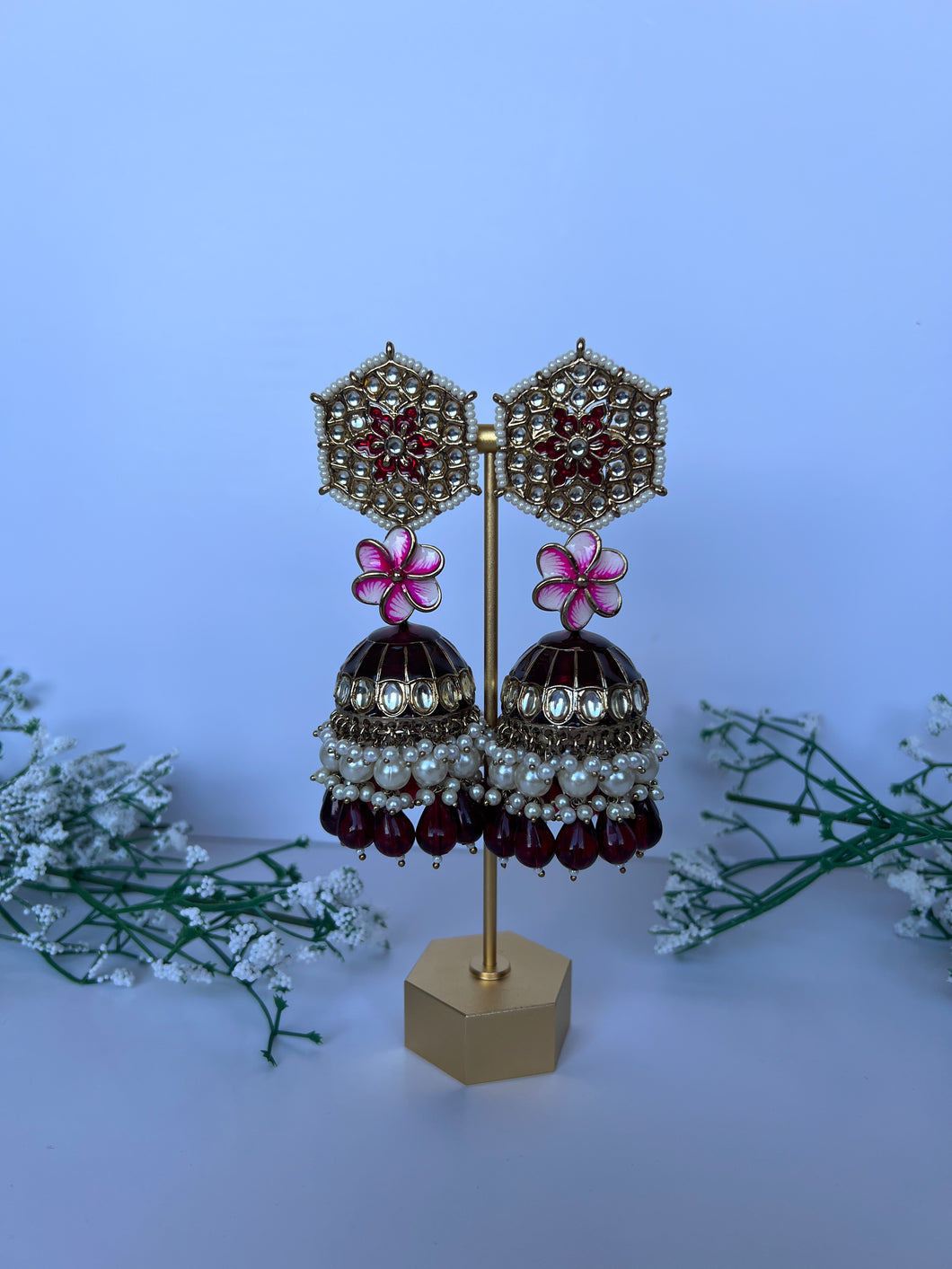 Meenakari Jhumki (3 colours)