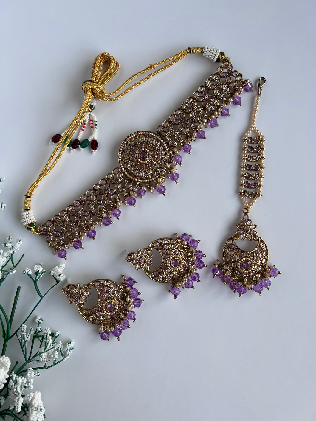 Kelly Choker Set Lilac