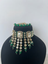 Load image into Gallery viewer, Tanvi Green Waterfall Set
