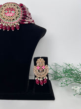 Load image into Gallery viewer, Maroon Meenakari choker
