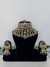 Load image into Gallery viewer, Navy Kundan Set
