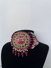 Load image into Gallery viewer, Maroon Meenakari choker
