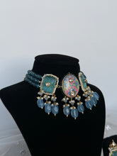 Load image into Gallery viewer, Anamika Blue Kundan Set
