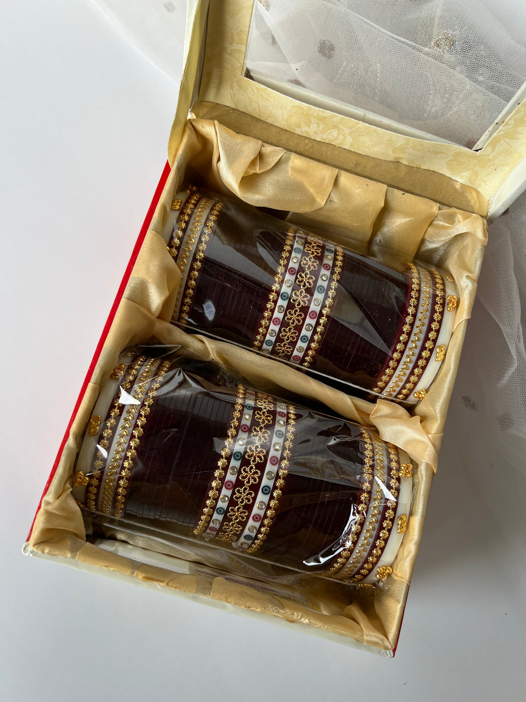 Deep Maroon Meenakari Choora