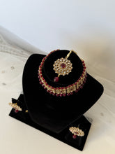 Load image into Gallery viewer, Maroon Choker Set
