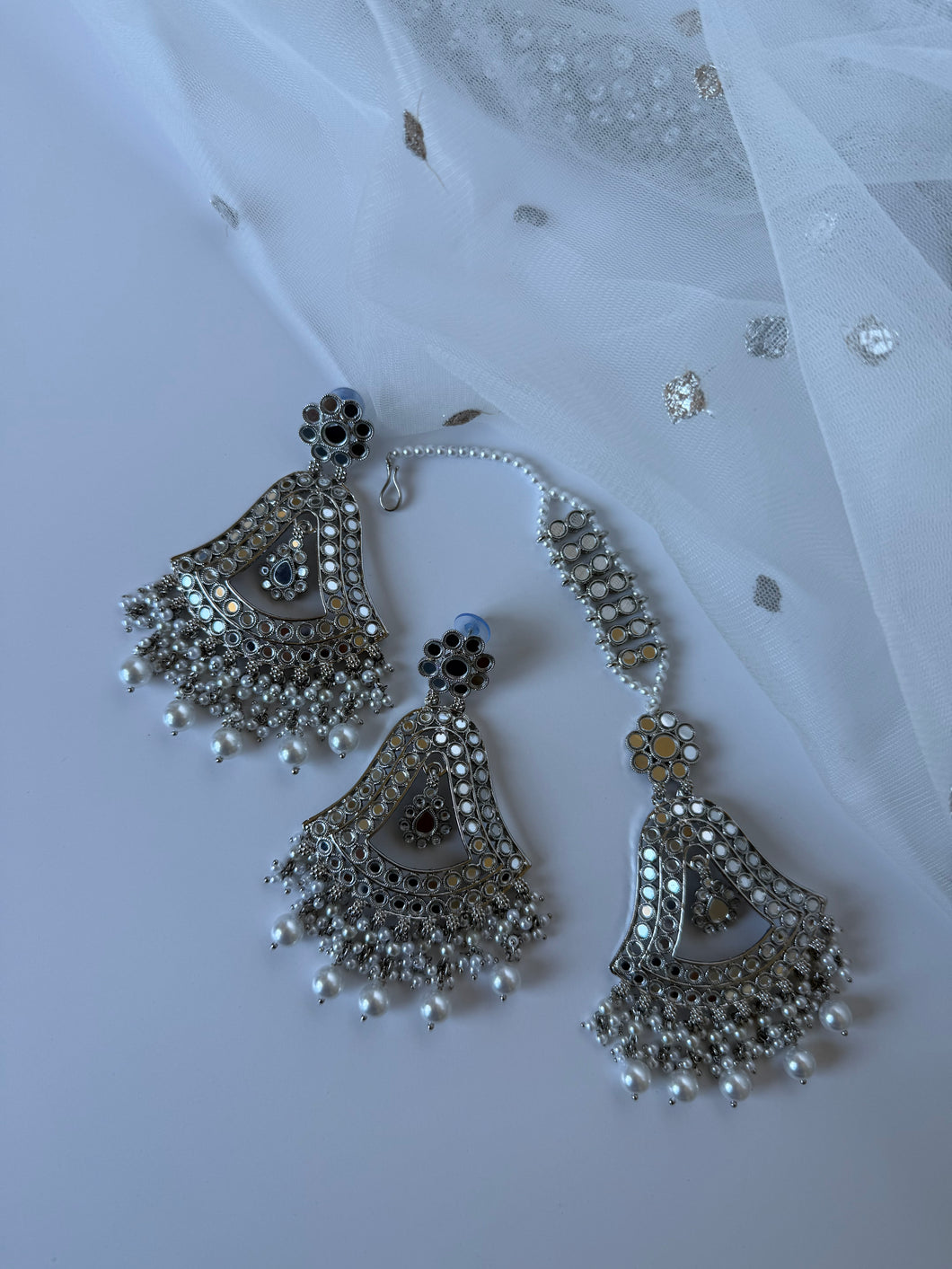 Silver Sheesha Tikka Set