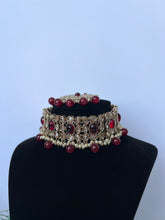 Load image into Gallery viewer, Tisha Maroon Choker
