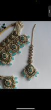Load image into Gallery viewer, Rajan Kundan Set (blue)
