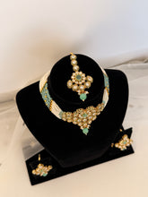 Load image into Gallery viewer, Sage Green Kundan Set
